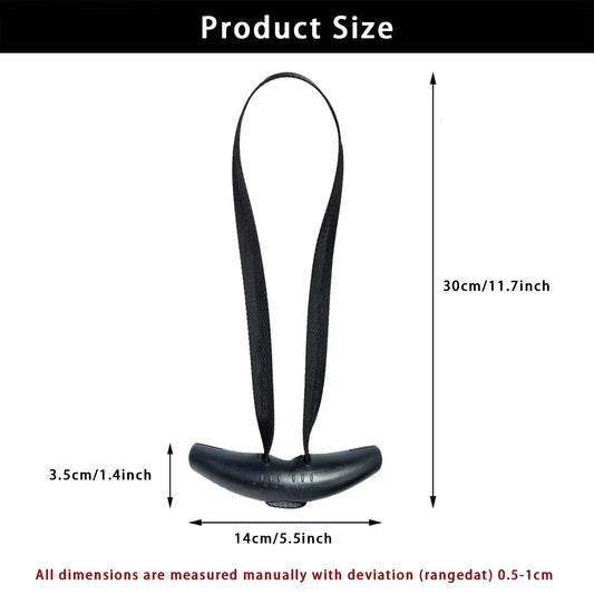 Heavy Duty Pull Up Handles Rubber Neutral Grip Black-1